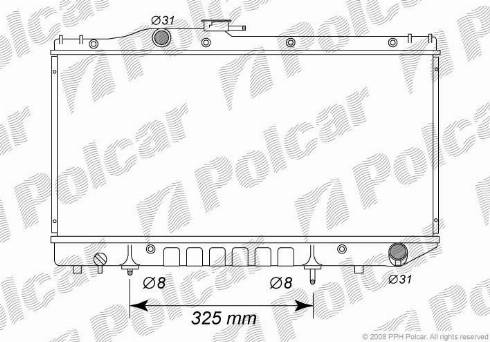 Polcar 8139082K - Радиатор, охлаждение двигателя autospares.lv