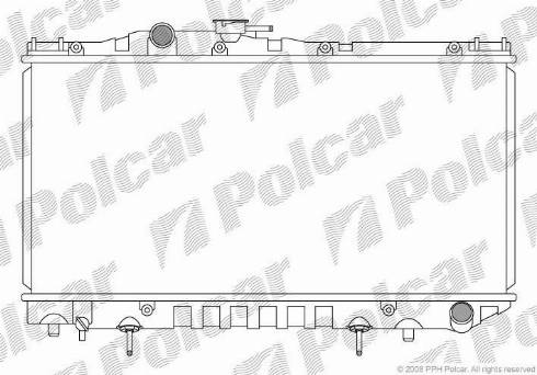 Polcar 813908-2 - Радиатор, охлаждение двигателя autospares.lv