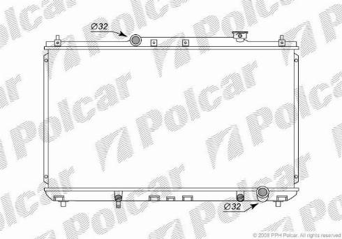 Polcar 8135081K - Радиатор, охлаждение двигателя autospares.lv