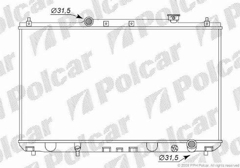 Polcar 813508-1 - Радиатор, охлаждение двигателя autospares.lv