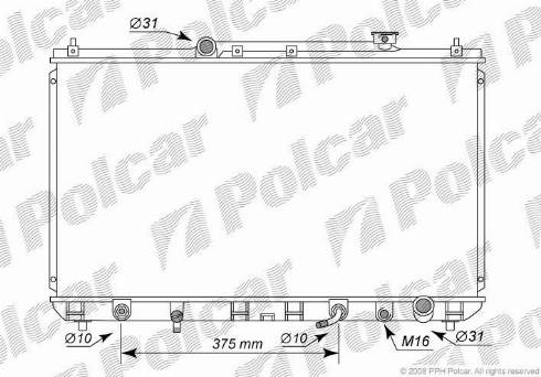 Polcar 8135082K - Радиатор, охлаждение двигателя autospares.lv