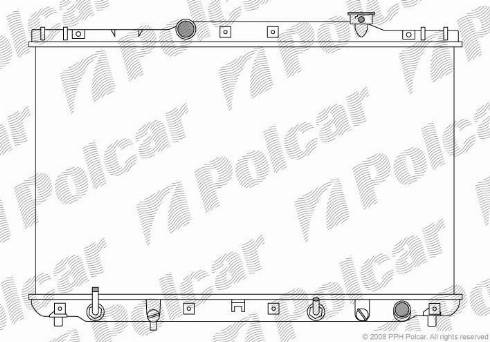 Polcar 813308-7 - Радиатор, охлаждение двигателя autospares.lv