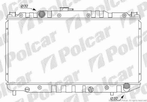 Polcar 812108-4 - Радиатор, охлаждение двигателя autospares.lv