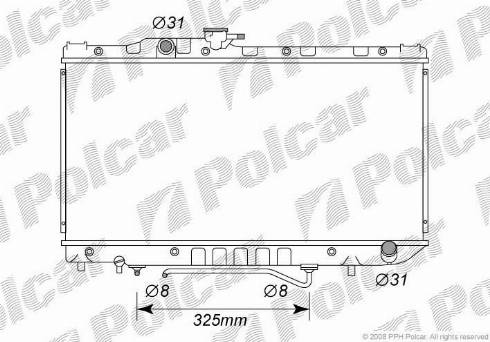 Polcar 8121083K - Радиатор, охлаждение двигателя autospares.lv