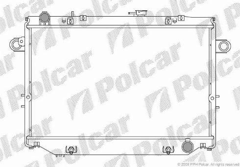 Polcar 817908-4 - Радиатор, охлаждение двигателя autospares.lv