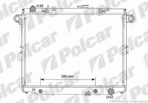 Polcar 8177081K - Радиатор, охлаждение двигателя autospares.lv