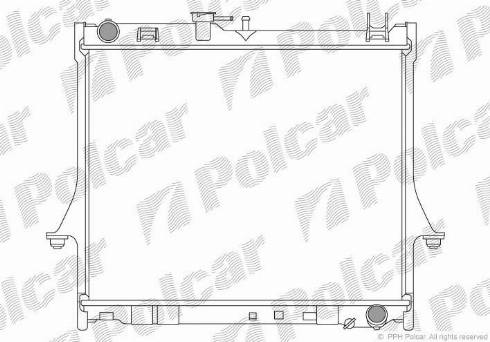 Polcar 3940081K - Радиатор, охлаждение двигателя autospares.lv