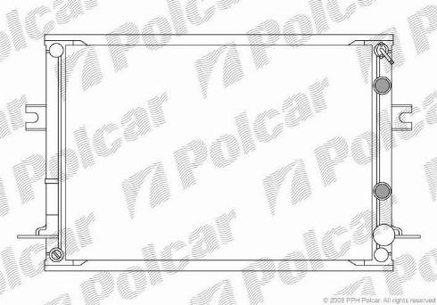 Polcar 3049081X - Радиатор, охлаждение двигателя autospares.lv