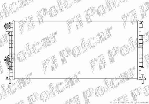 Polcar 3040085X - Радиатор, охлаждение двигателя autospares.lv