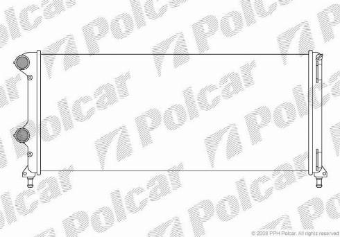 Polcar 304008A5 - Радиатор, охлаждение двигателя autospares.lv