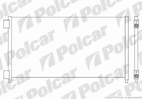 Polcar 3040K83X - Конденсатор кондиционера autospares.lv