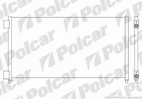 Polcar 3040K8C3 - Конденсатор кондиционера autospares.lv