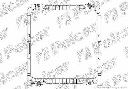 Polcar 3055081X - Радиатор, охлаждение двигателя autospares.lv