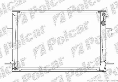 Polcar 3050081X - Радиатор, охлаждение двигателя autospares.lv