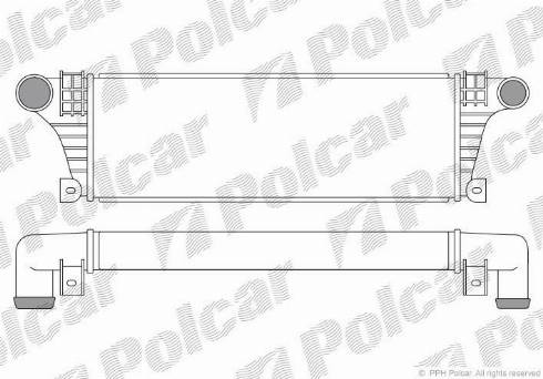 Polcar 3050J8-1 - Интеркулер, теплообменник турбины autospares.lv