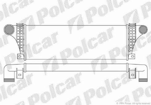 Polcar 3050J82X - Интеркулер, теплообменник турбины autospares.lv