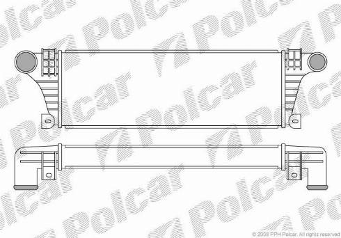 Polcar 3051J81X - Интеркулер, теплообменник турбины autospares.lv