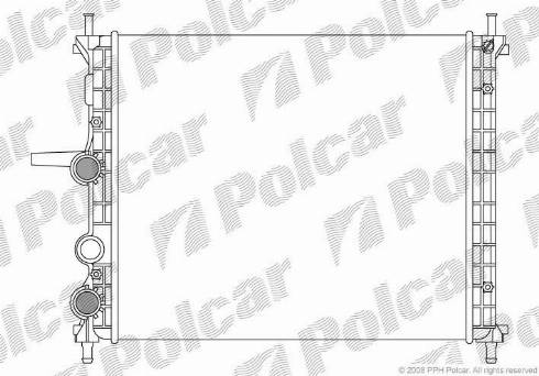 Polcar 3066081X - Радиатор, охлаждение двигателя autospares.lv