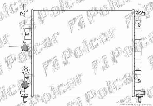 Polcar 306608A1 - Радиатор, охлаждение двигателя autospares.lv