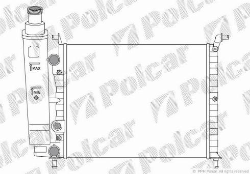 Polcar 300508-1 - Радиатор, охлаждение двигателя autospares.lv