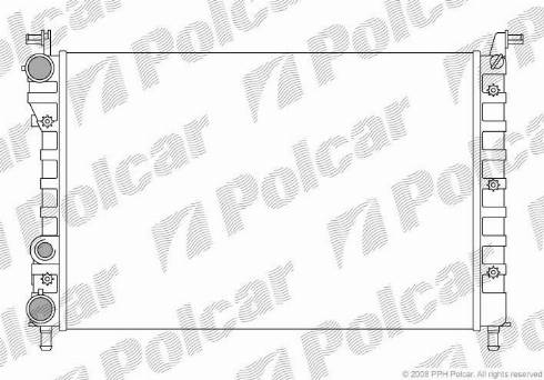 Polcar 300508A2 - Радиатор, охлаждение двигателя autospares.lv