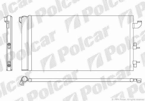 Polcar 3003K82X - Конденсатор кондиционера autospares.lv