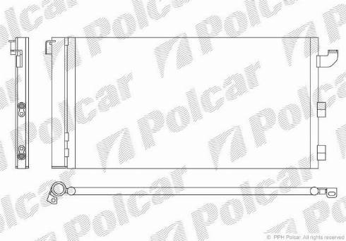 Polcar 3003K8C2 - Конденсатор кондиционера autospares.lv