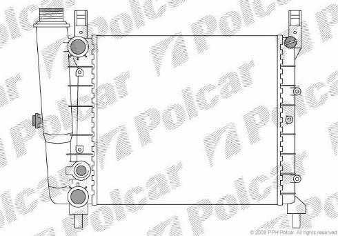 Polcar 3016089X - Радиатор, охлаждение двигателя autospares.lv