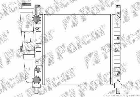 Polcar 301608-3 - Радиатор, охлаждение двигателя autospares.lv