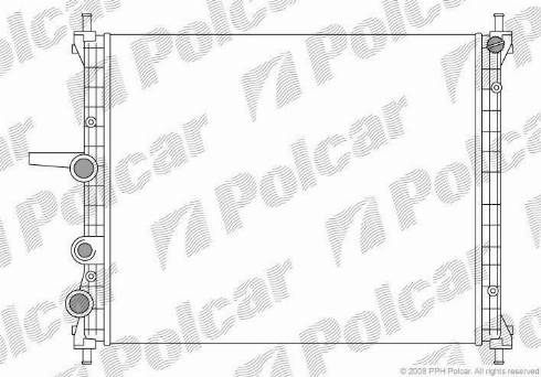 Polcar 3018089X - Радиатор, охлаждение двигателя autospares.lv