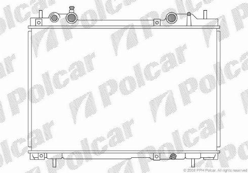 Polcar 3018086X - Радиатор, охлаждение двигателя autospares.lv