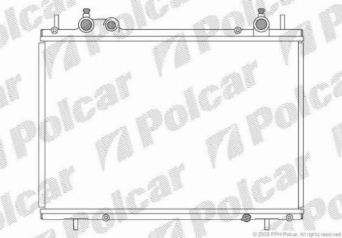 Polcar 3018087X - Радиатор, охлаждение двигателя autospares.lv