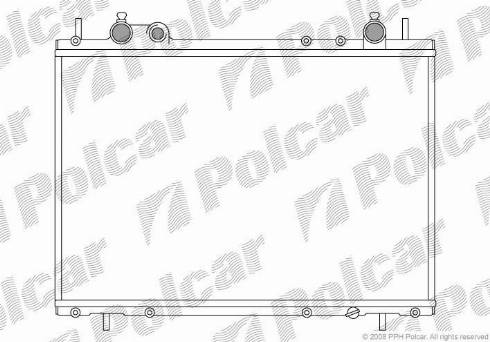 Polcar 301808-7 - Радиатор, охлаждение двигателя autospares.lv