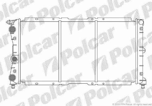 Polcar 301708-4 - Радиатор, охлаждение двигателя autospares.lv