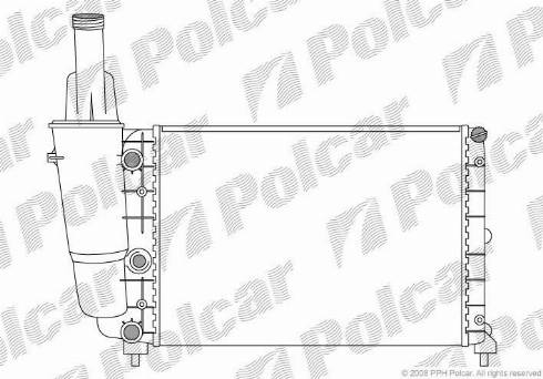 Polcar 3017081X - Радиатор, охлаждение двигателя autospares.lv