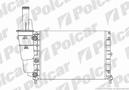 Polcar 301708-1 - Радиатор, охлаждение двигателя autospares.lv