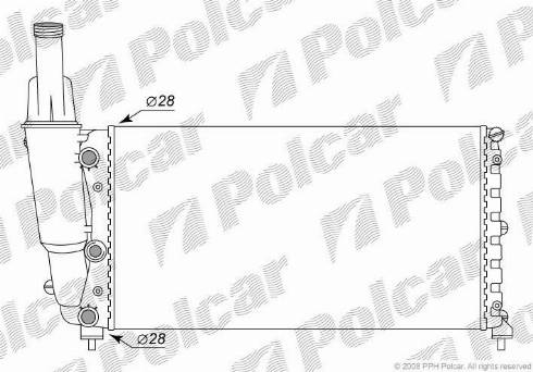 Polcar 3017083X - Радиатор, охлаждение двигателя autospares.lv