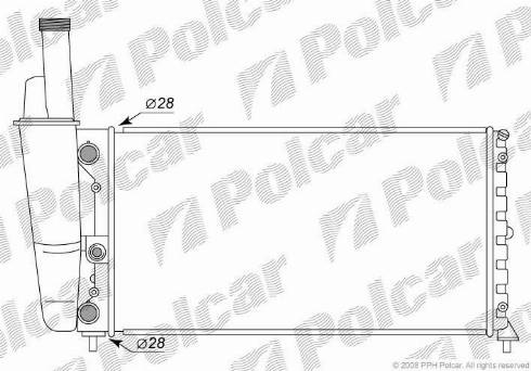 Polcar 301708-3 - Радиатор, охлаждение двигателя autospares.lv