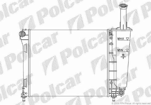 Polcar 3035081X - Радиатор, охлаждение двигателя autospares.lv