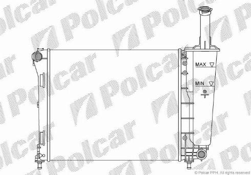 Polcar 303508A1 - Радиатор, охлаждение двигателя autospares.lv