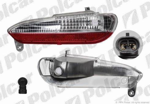 Polcar 303698-X - Фара заднего хода autospares.lv