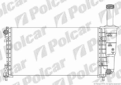 Polcar 302308A5 - Радиатор, охлаждение двигателя autospares.lv