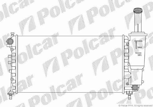 Polcar 302308A6 - Радиатор, охлаждение двигателя autospares.lv