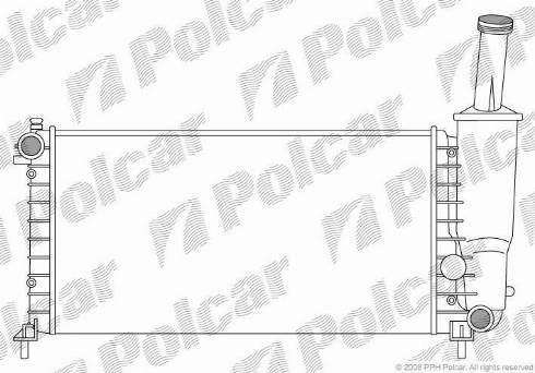 Polcar 3022086X - Радиатор, охлаждение двигателя autospares.lv