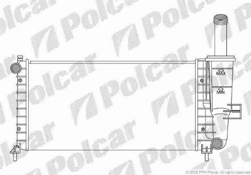 Polcar 302208A1 - Радиатор, охлаждение двигателя autospares.lv