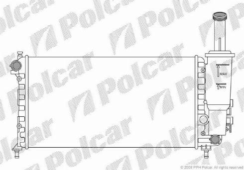 Polcar 3022087X - Радиатор, охлаждение двигателя autospares.lv