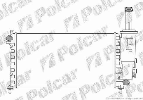 Polcar 302208-7 - Радиатор, охлаждение двигателя autospares.lv