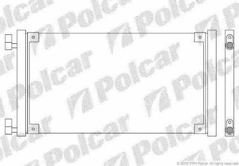 Polcar 3022K81X - Конденсатор кондиционера autospares.lv