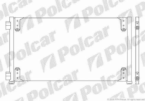 Polcar 3022K8C1 - Конденсатор кондиционера autospares.lv