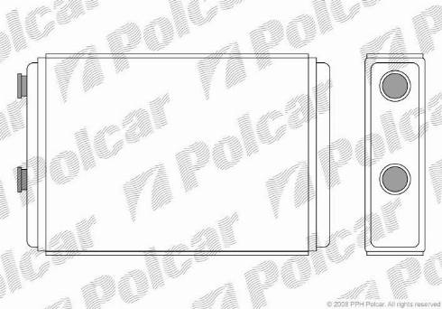 Polcar 3022N81X - Теплообменник, отопление салона autospares.lv